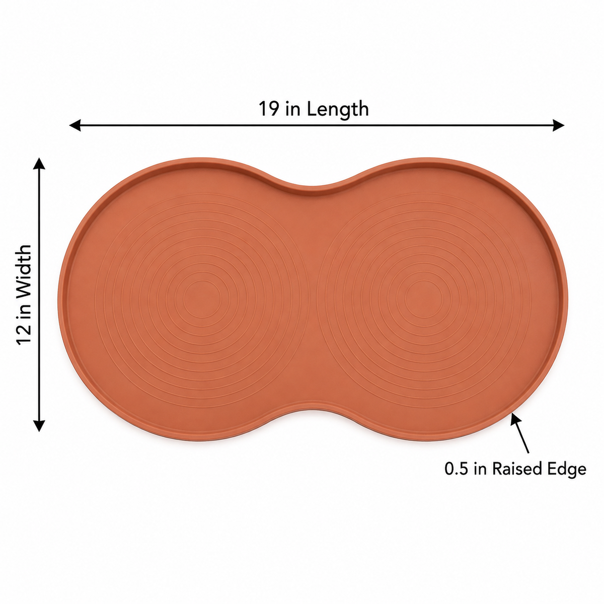 TerraDuo Double-Bowl Waterproof Feeding Mat