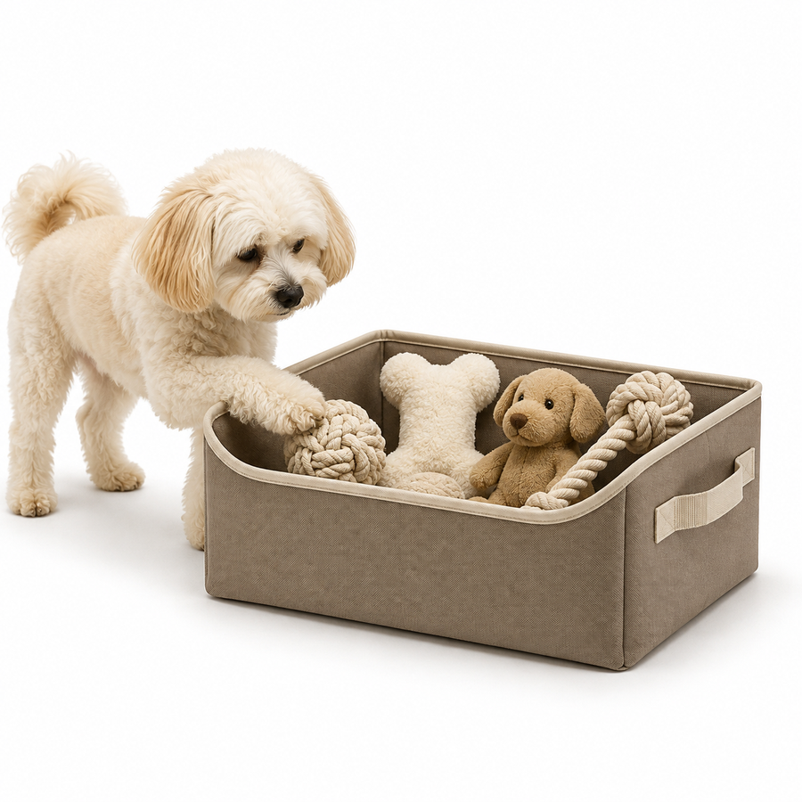 EasyReach Low-Front Pet Toy Storage Basket
