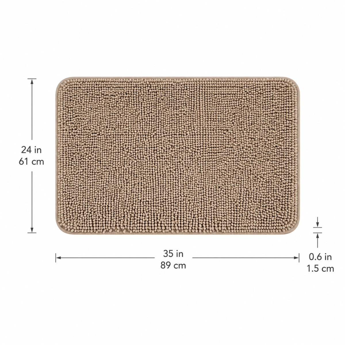 DryStep Absorbent Chenille Paw Mat