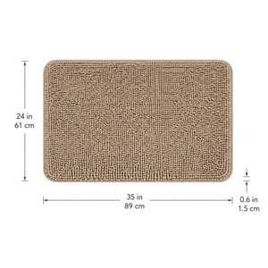DryStep Absorbent Chenille Paw Mat