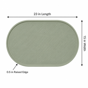 SageRipple Oval Waterproof Pet Feeding Mat