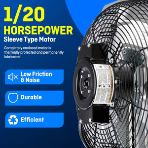 12-Inch Wall-Mounted Exhaust Fan With Thermostat, 960 CFM, 115V