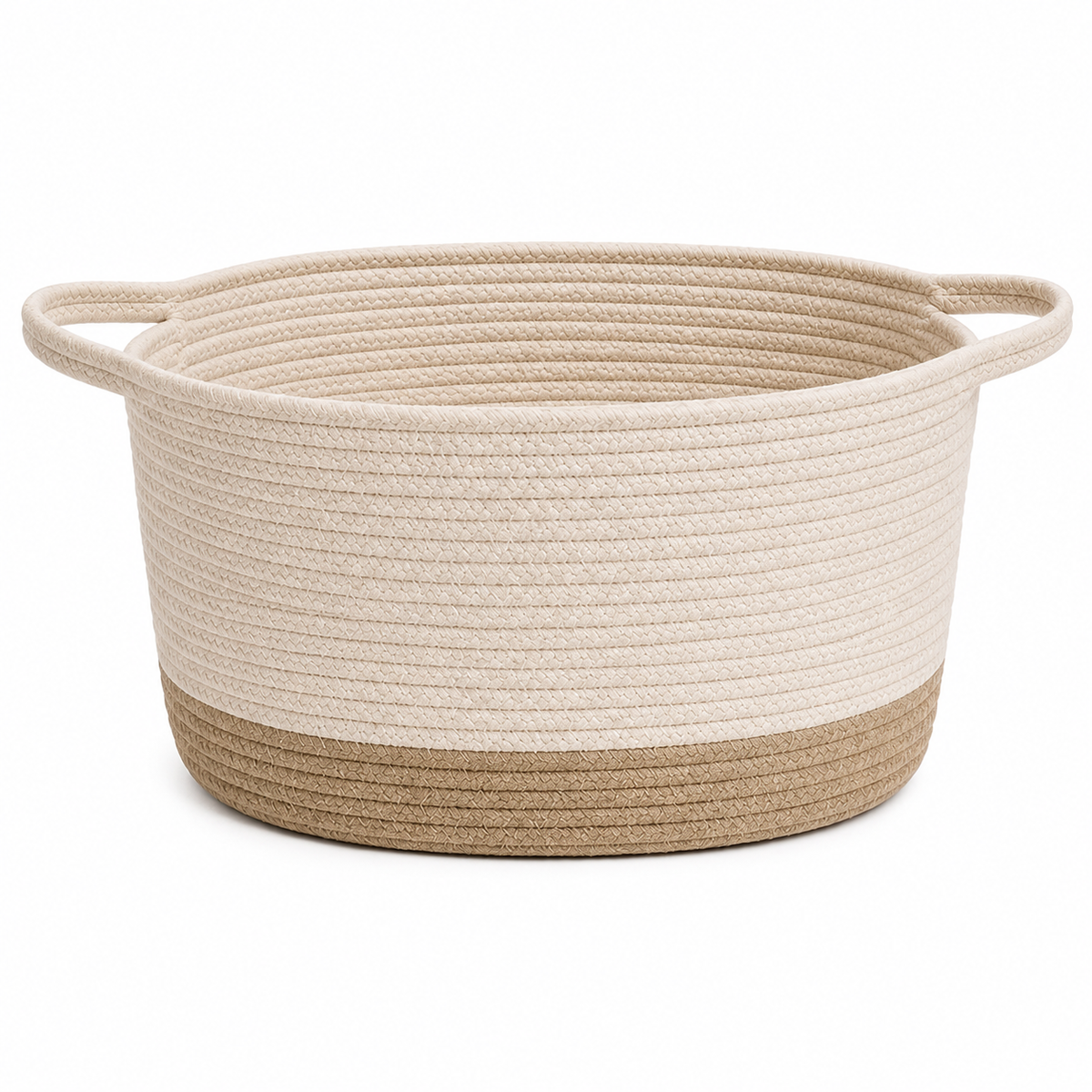 CharcoalNest Round Felt Pet Toy Basket