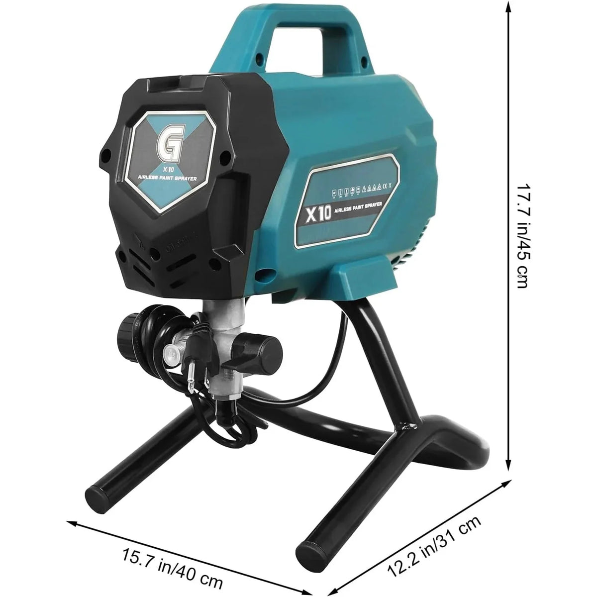 Telyswee Airless Paint Sprayer, 750W, 3300 PSI, Blue