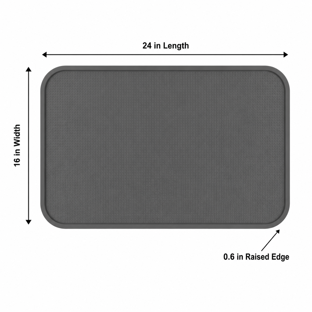 SlateGuard Raised-Edge Waterproof Pet Feeding Mat