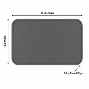 SlateGuard Raised-Edge Waterproof Pet Feeding Mat