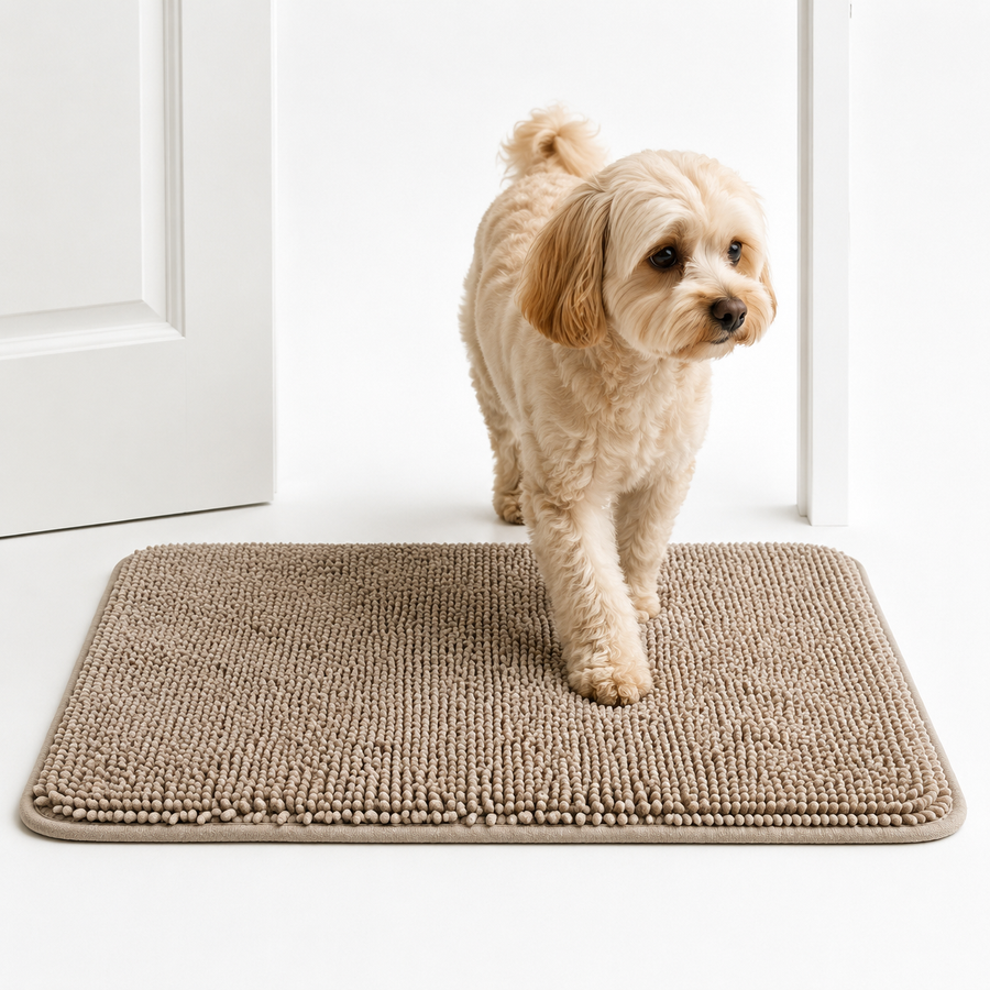 DryStep Absorbent Chenille Paw Mat